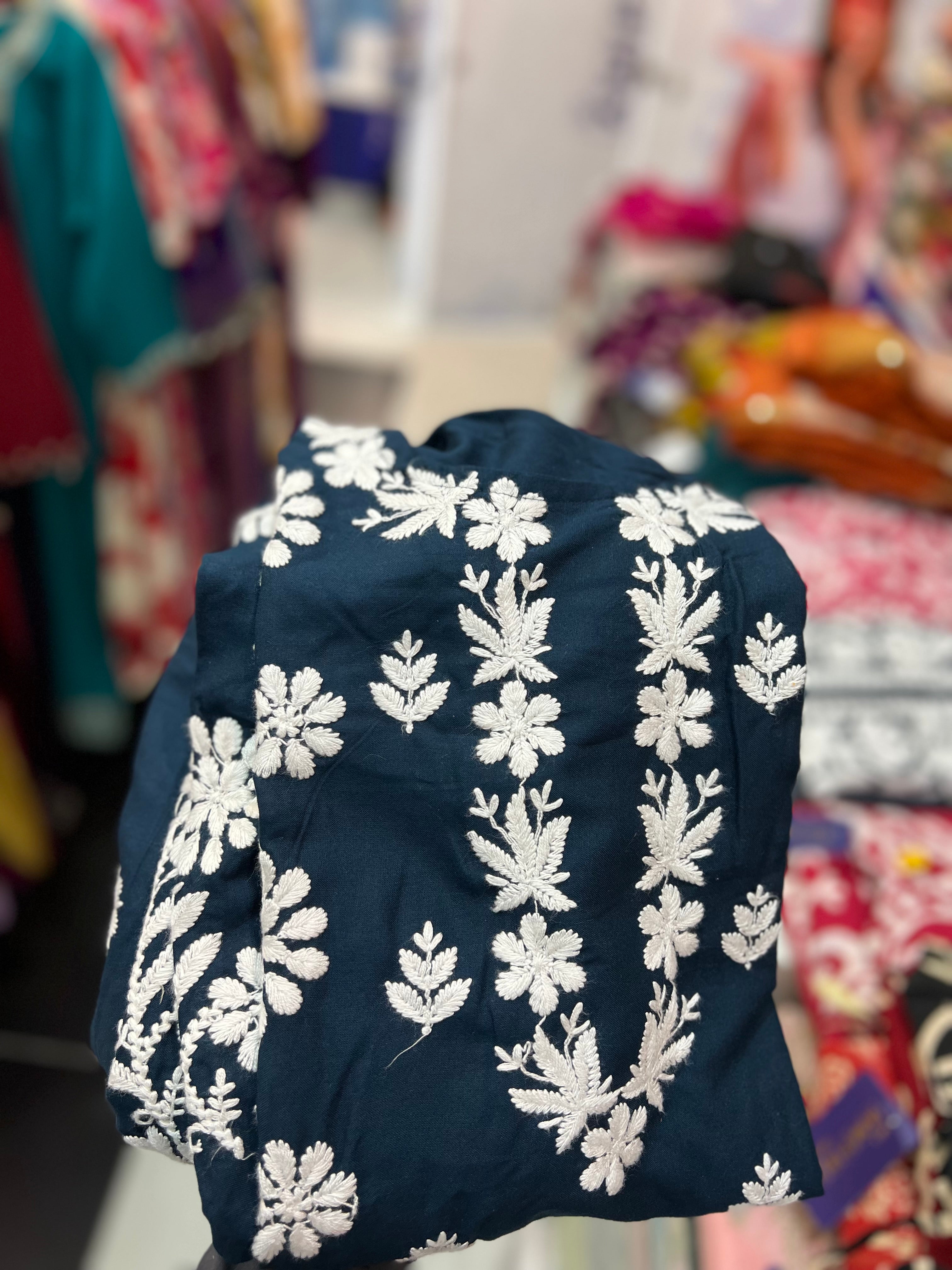 Chikan Kari Co Ord Set  8998