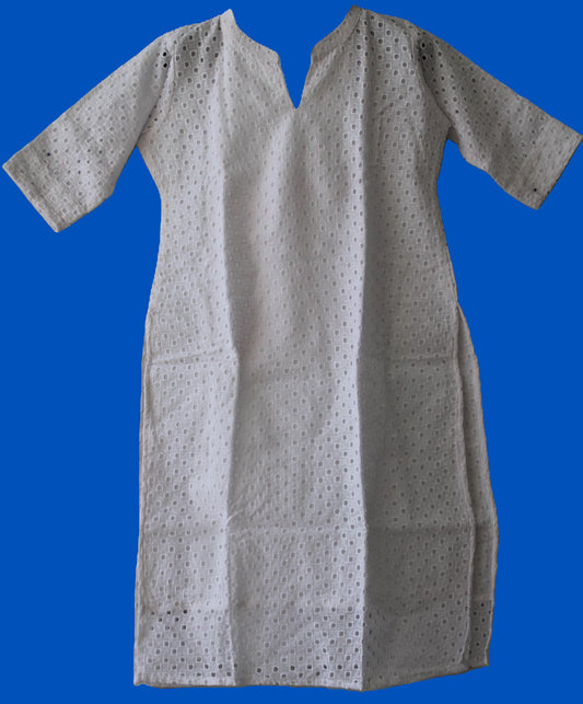 Women's Kurti Cotton Hakooba Pattern with Collar Neck