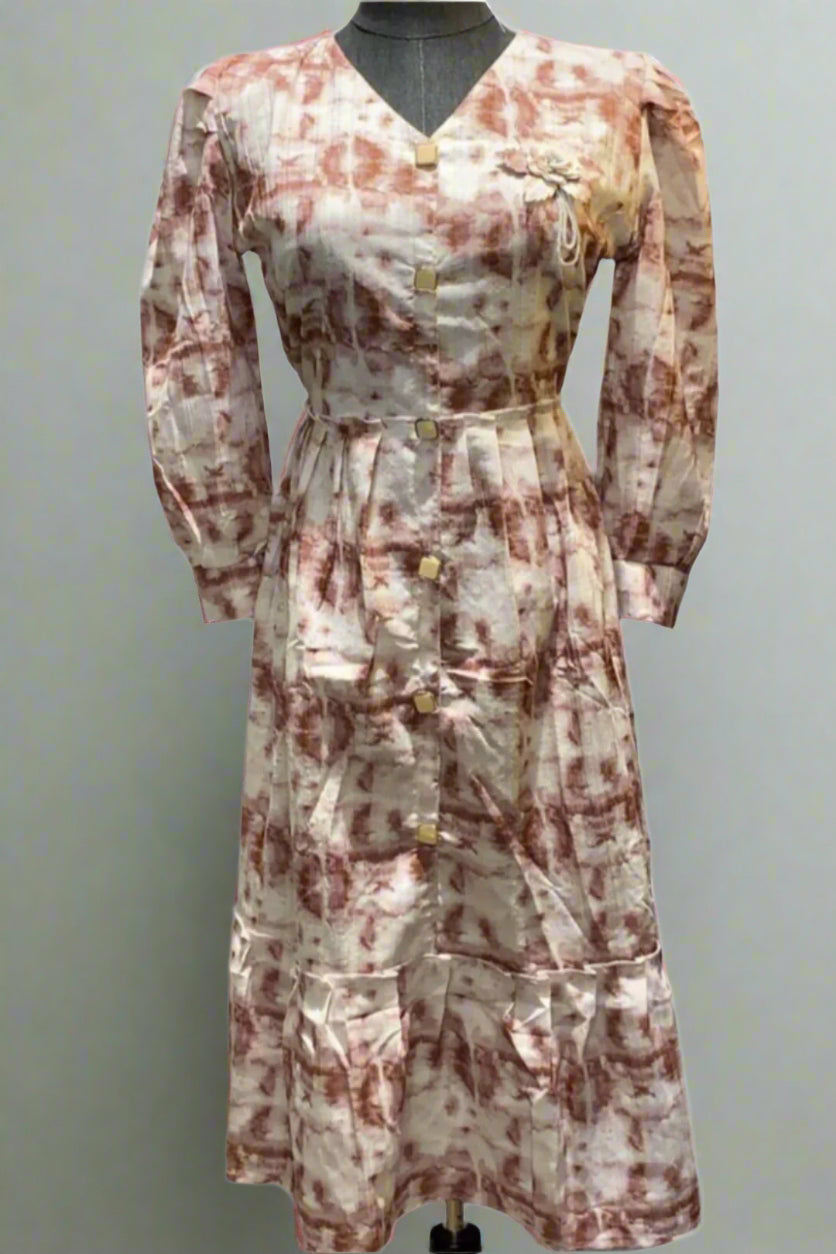 Western Frock With V-neck.