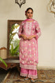 Trendy designer party wear salwar set with muslin pattern.