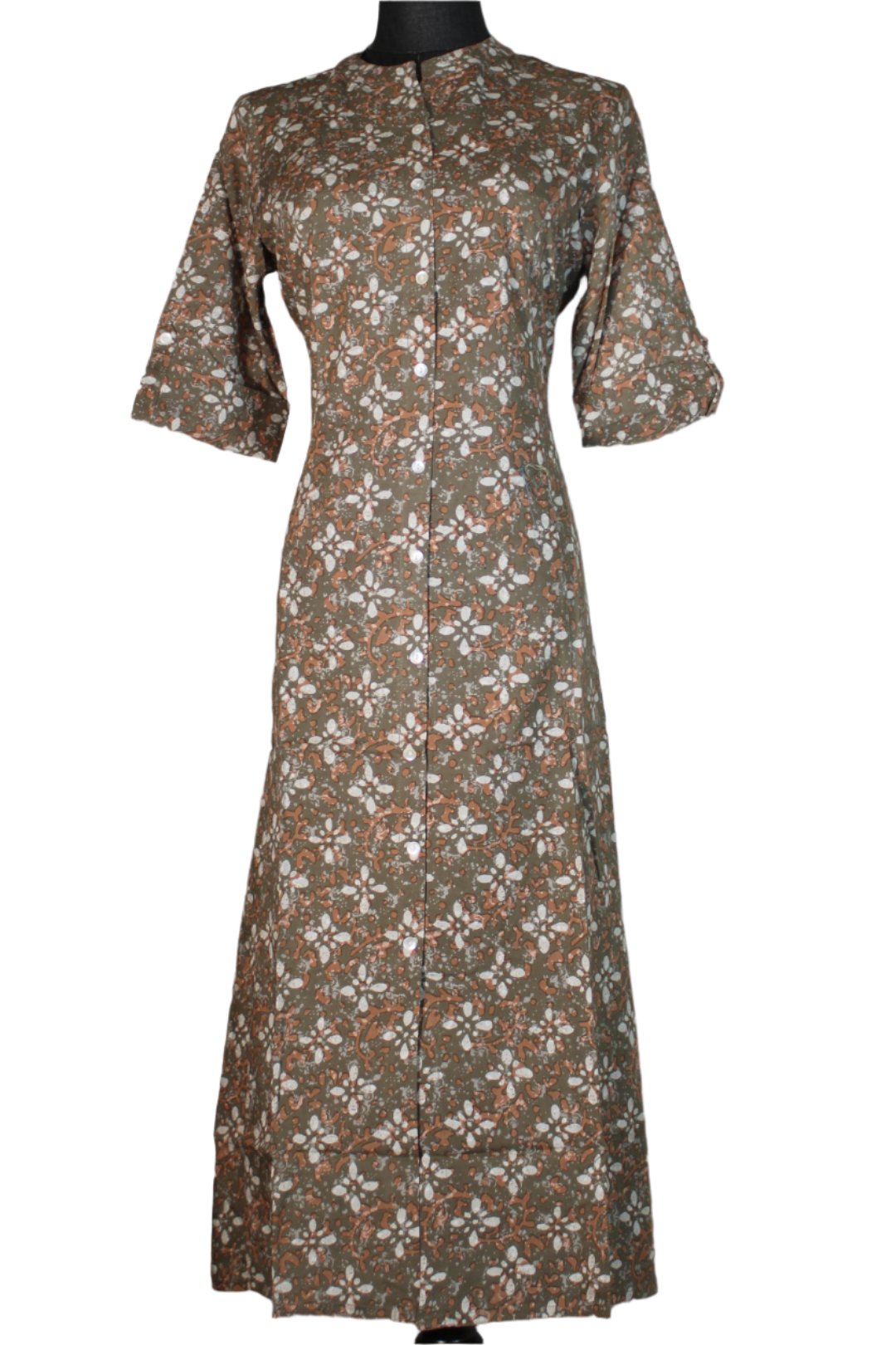 The cotton kurti in the image features a lovely floral print