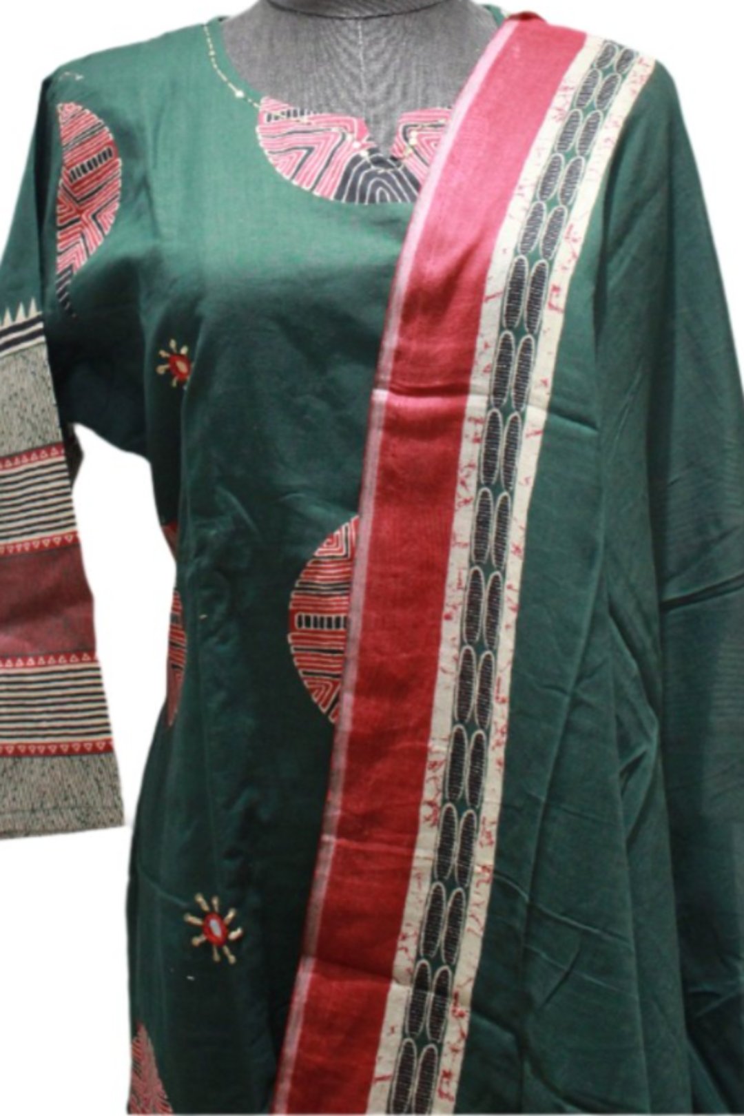 Cotton Kurta Set With Multicoloured Print