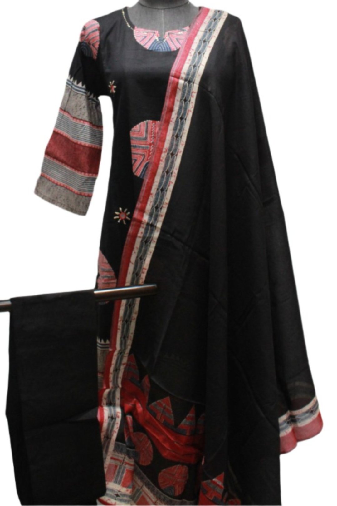 Cotton Kurta Set With Multicoloured Print