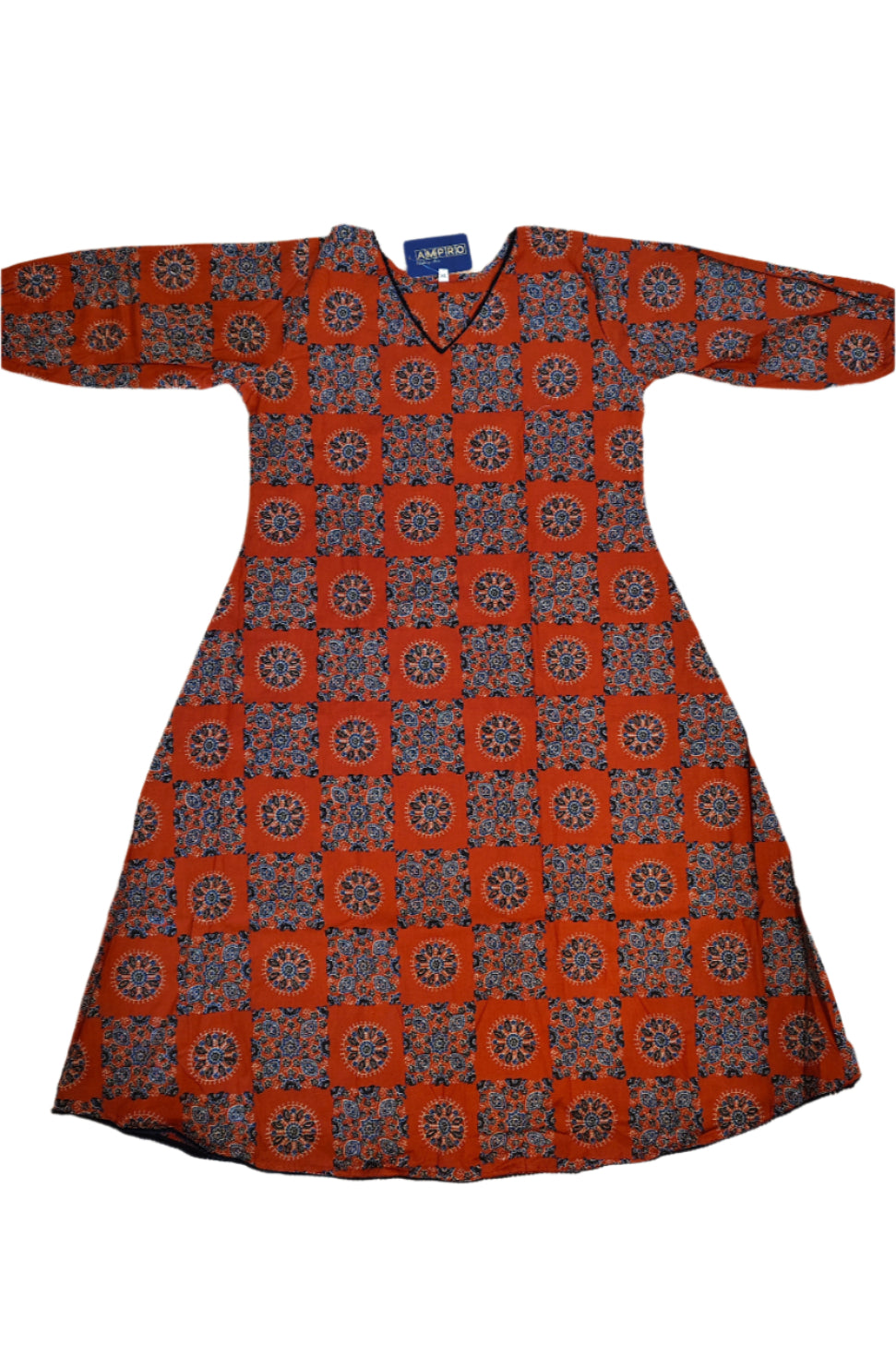 Women''s wear cotton co-ord set with A- line pattern.