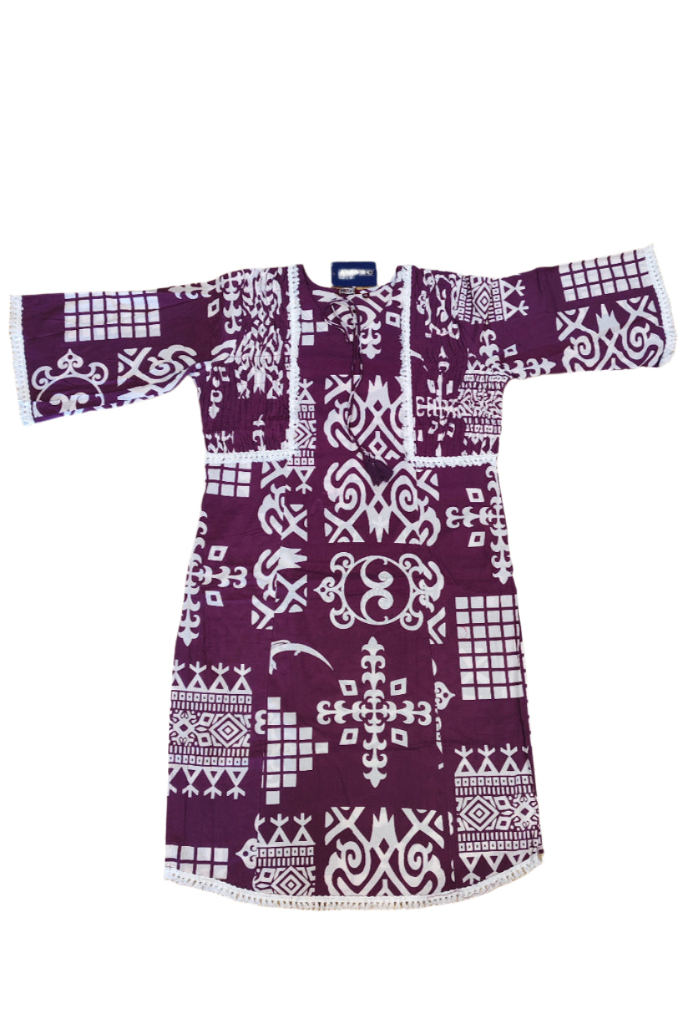 Women's Cotton Co - Ord Set with slitted pattern.