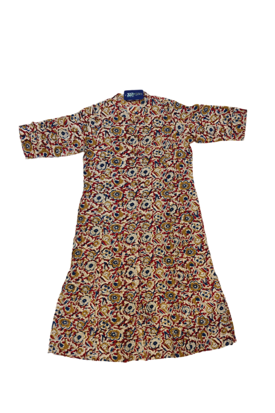 Women's  Co-Ord Set with kalamkari printed slitted pattern.