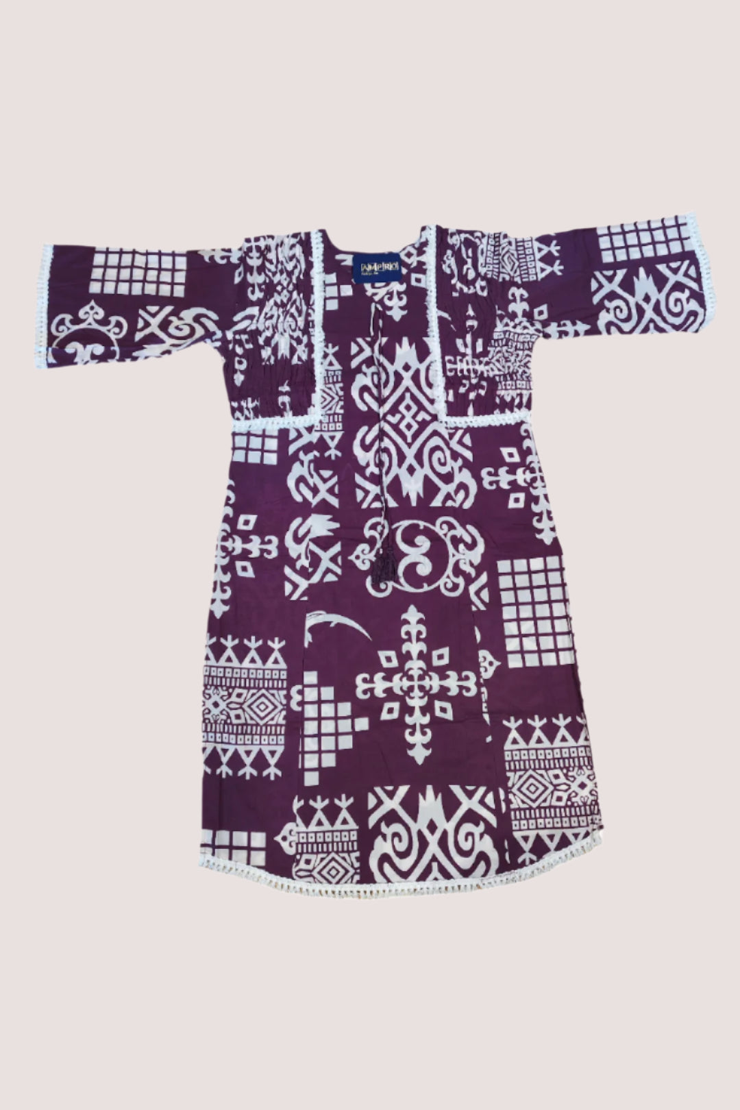 Women's Cotton Co - Ord Set with slitted pattern.