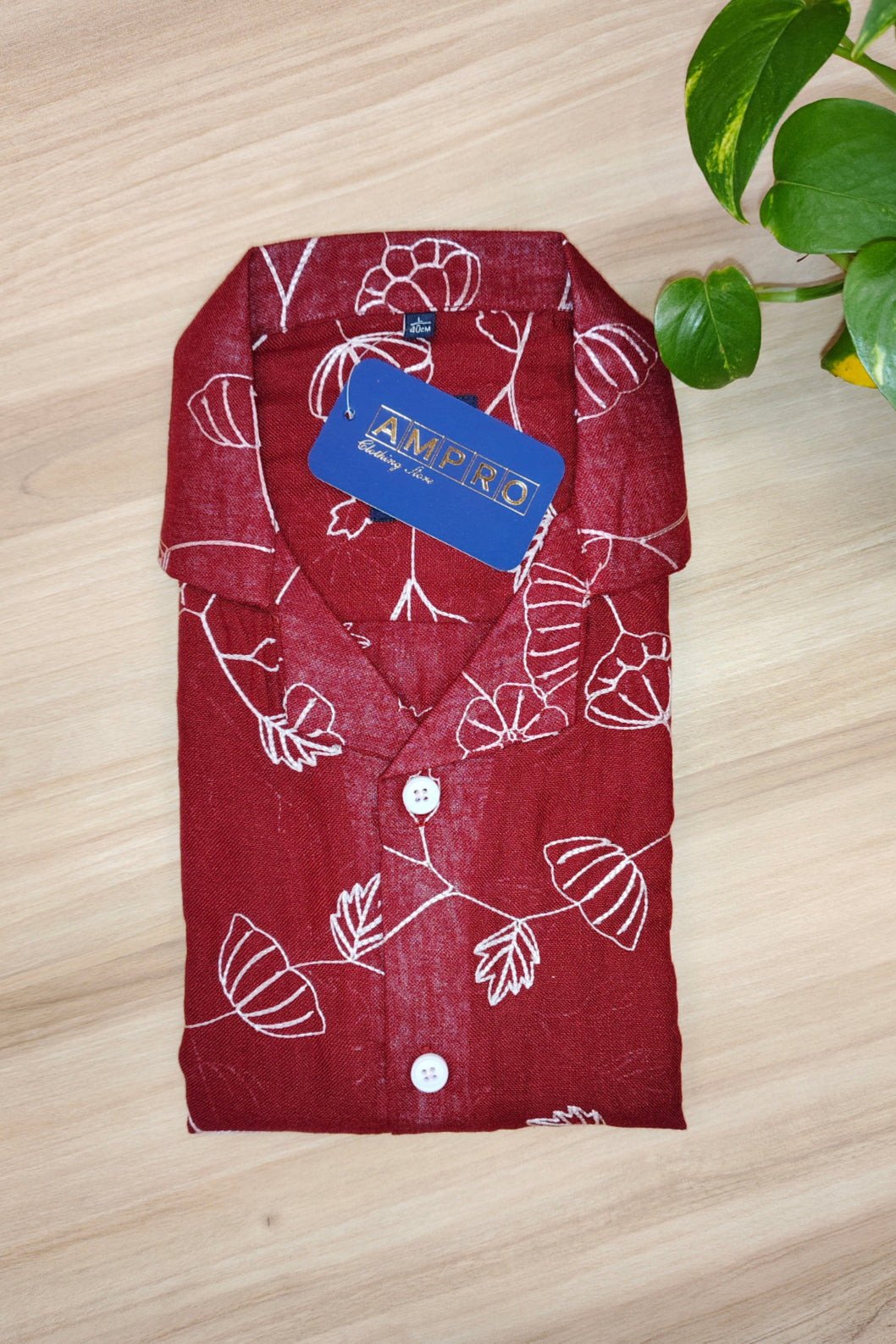 Men's wear cotton embroidery half sleeve with premium quality shirt.