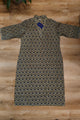 Women's cotton daily wear kurti with V neck pattern.