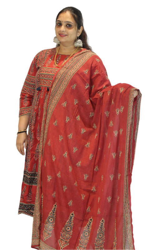 Ethnic dress predominantly in Different  shades.