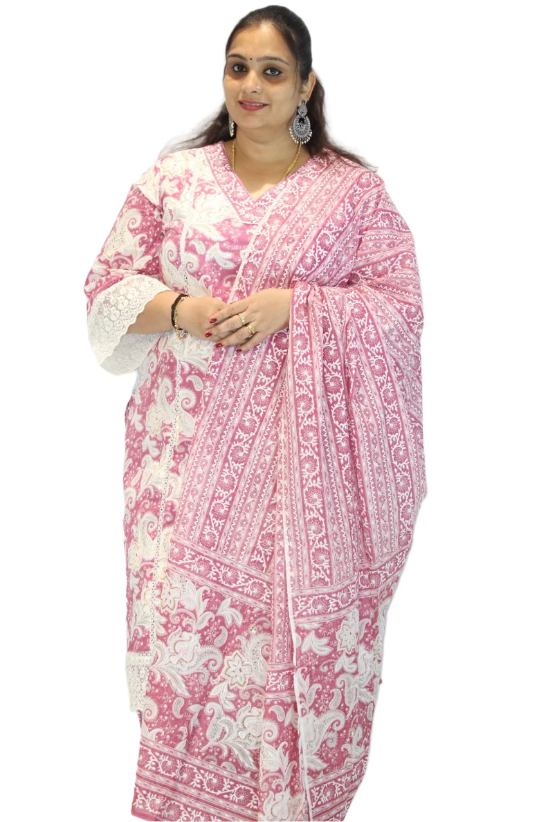 Kalamkari/Floral Printed  Cotton Salwar Kameez