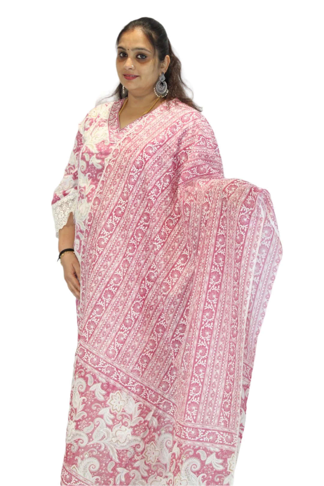 Kalamkari/Floral Printed  Cotton Salwar Kameez