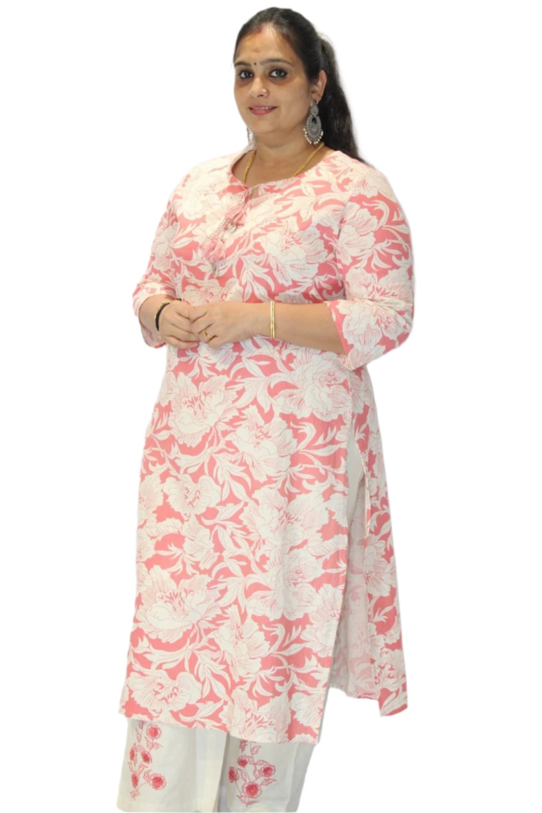 Beautiful Floral Printed Cotton Kurta Set