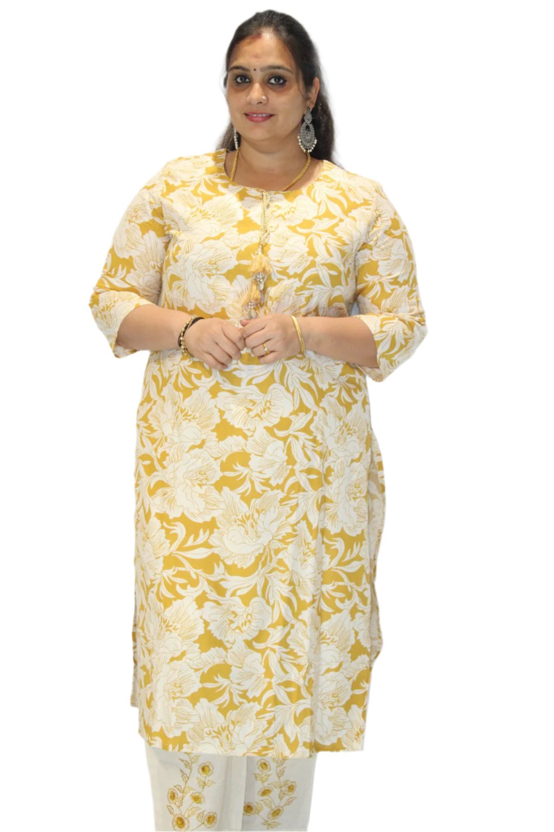 Beautiful Floral Printed Cotton Kurta Set