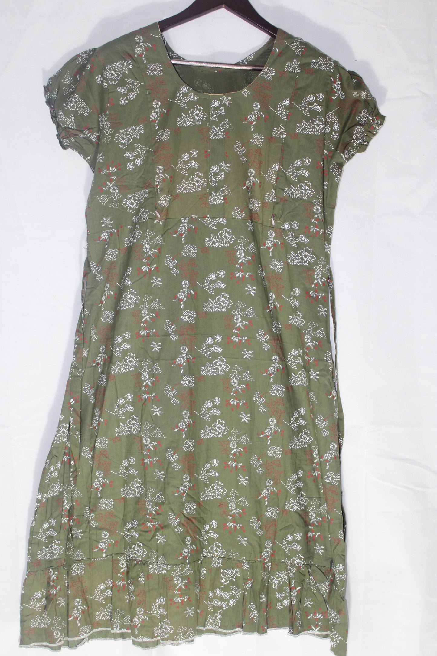 Women's Feeding Type Frock Nighty Cotton with Different Shades