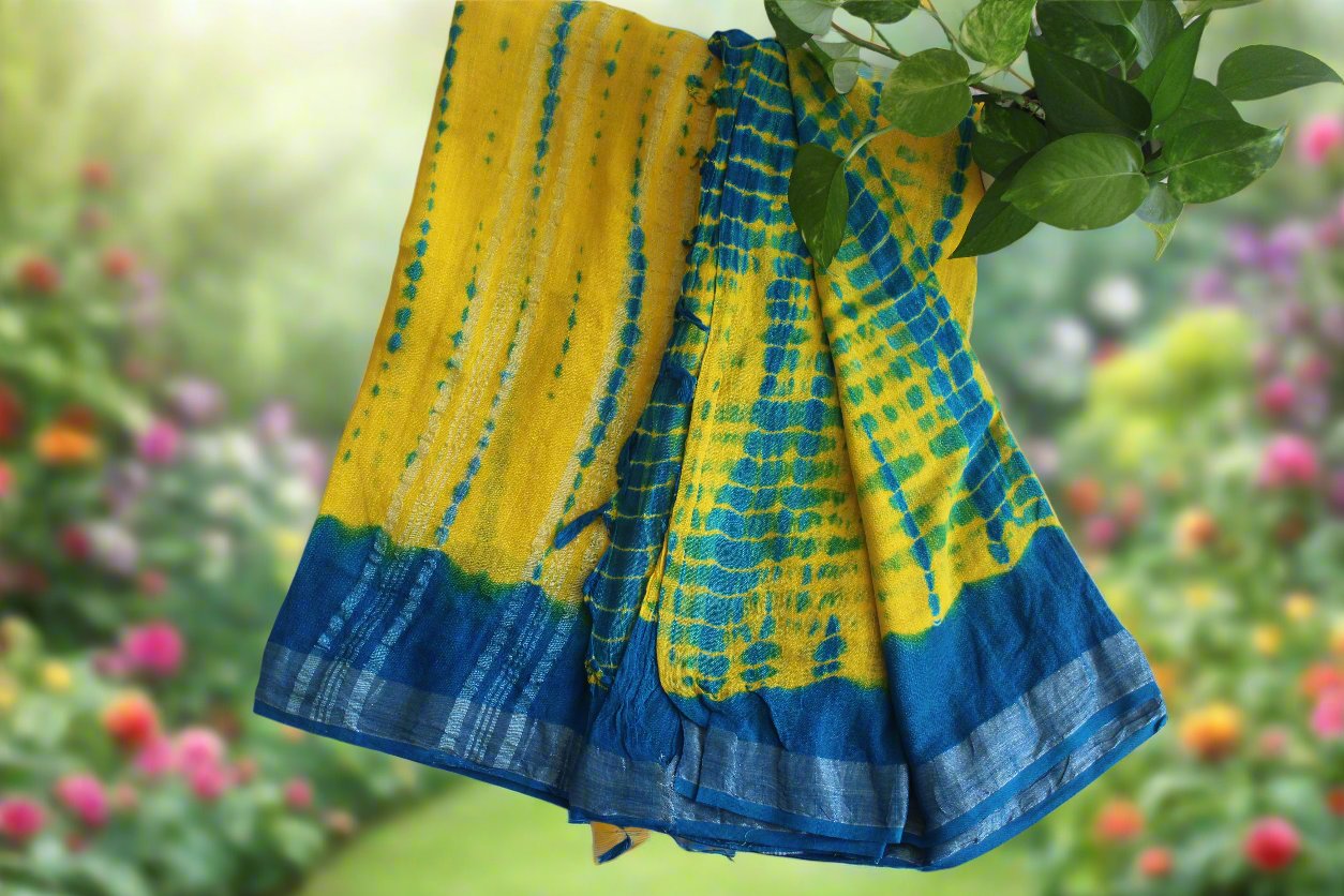 Women's Saree  Linen Bagru