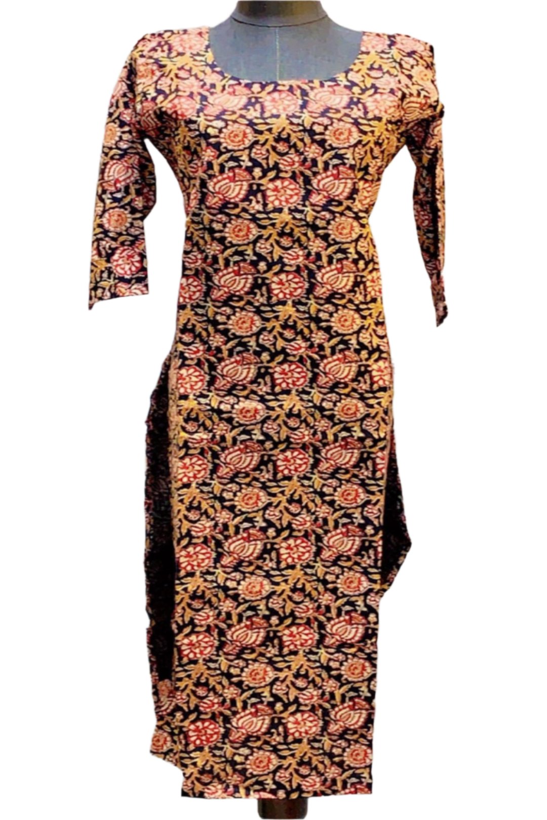 Slitted Kurti With Long Sleev.