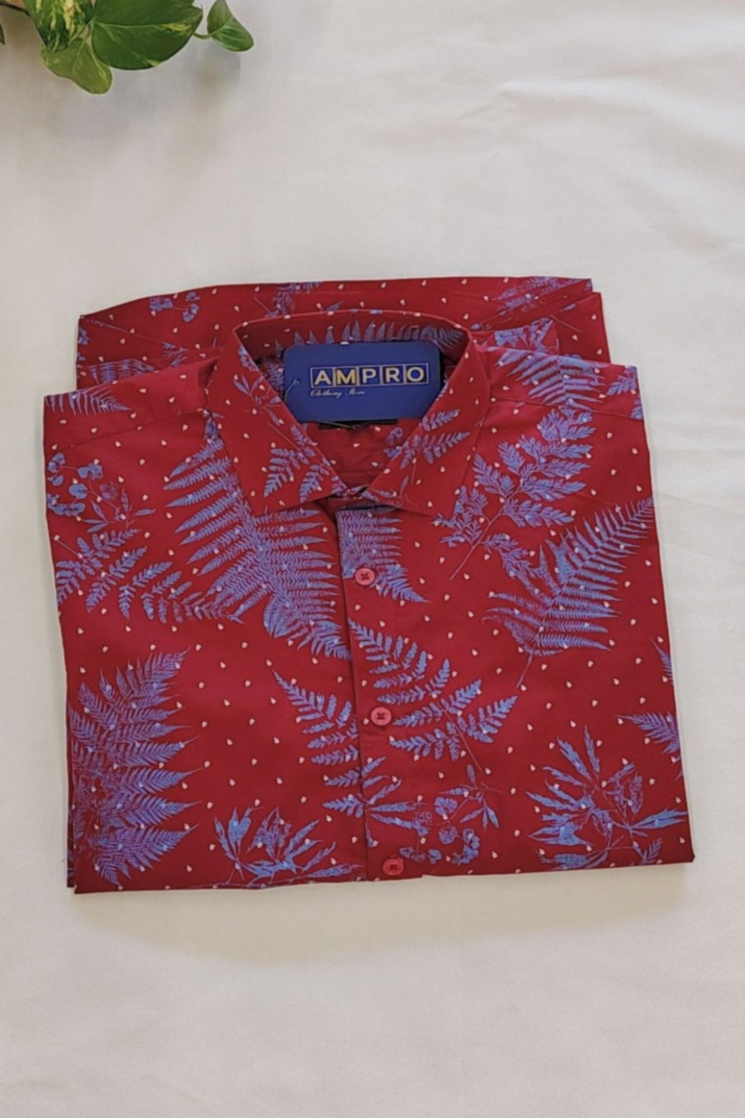 Men's wear cotton shirt with printed pattern.