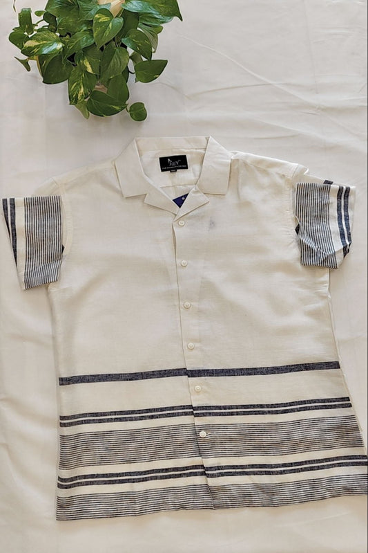 Men's wear cotton Linen Half Sleeves Shirts With trouser