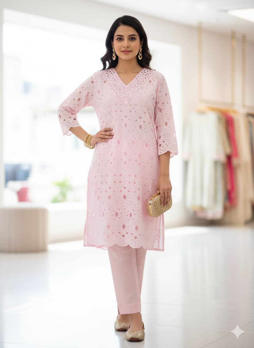 Co Ord Set Mirror Work 65789