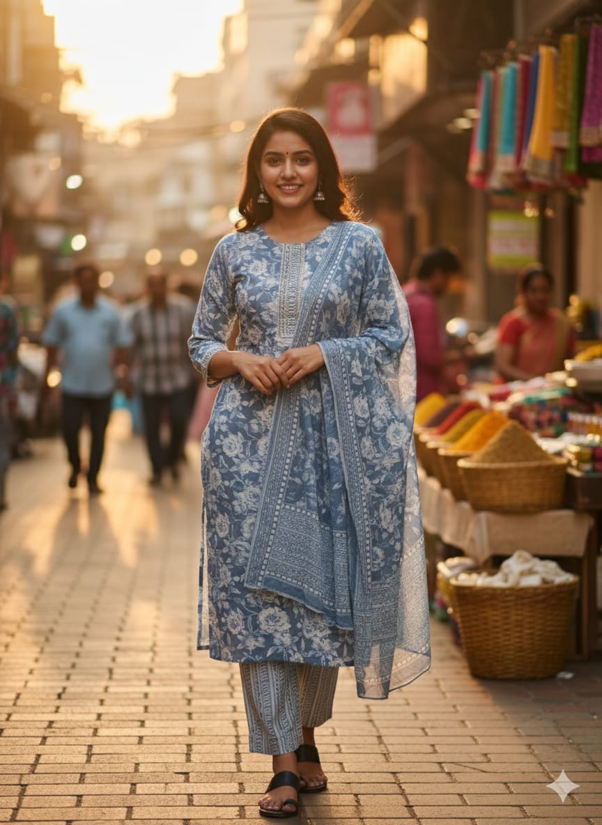 Salwar Set Hand Maid Printed 10480