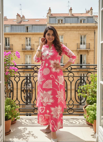 Co Ord Set 26558 RF Beach printed pattern