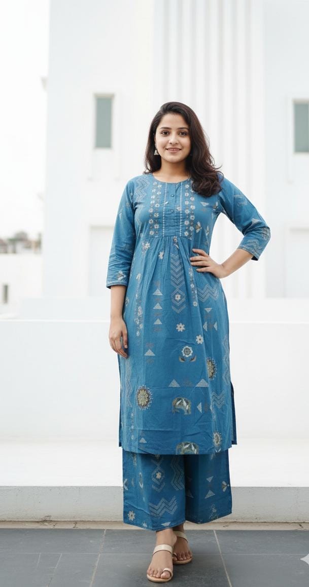 Co Ord Set A line Cut Desighn