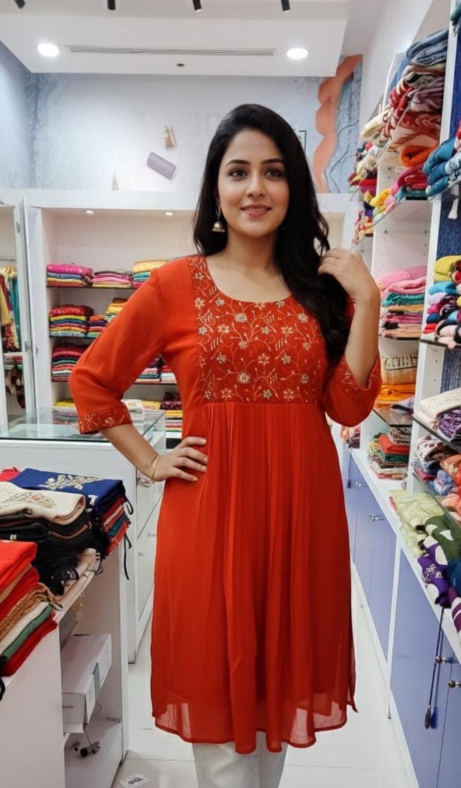 Feeding Top Orenge Colour With Zip