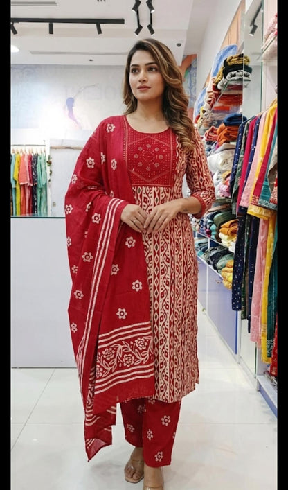 Salwar Set Red 00069