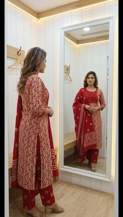 Salwar Set Red 00069