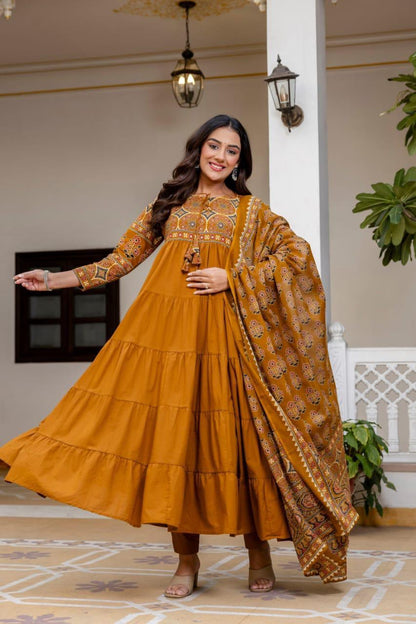 Flair Cotton Anarkkali.