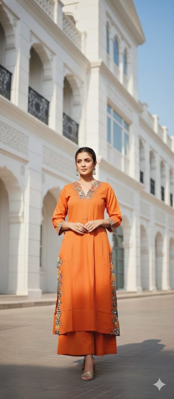 Salwar Set Orange