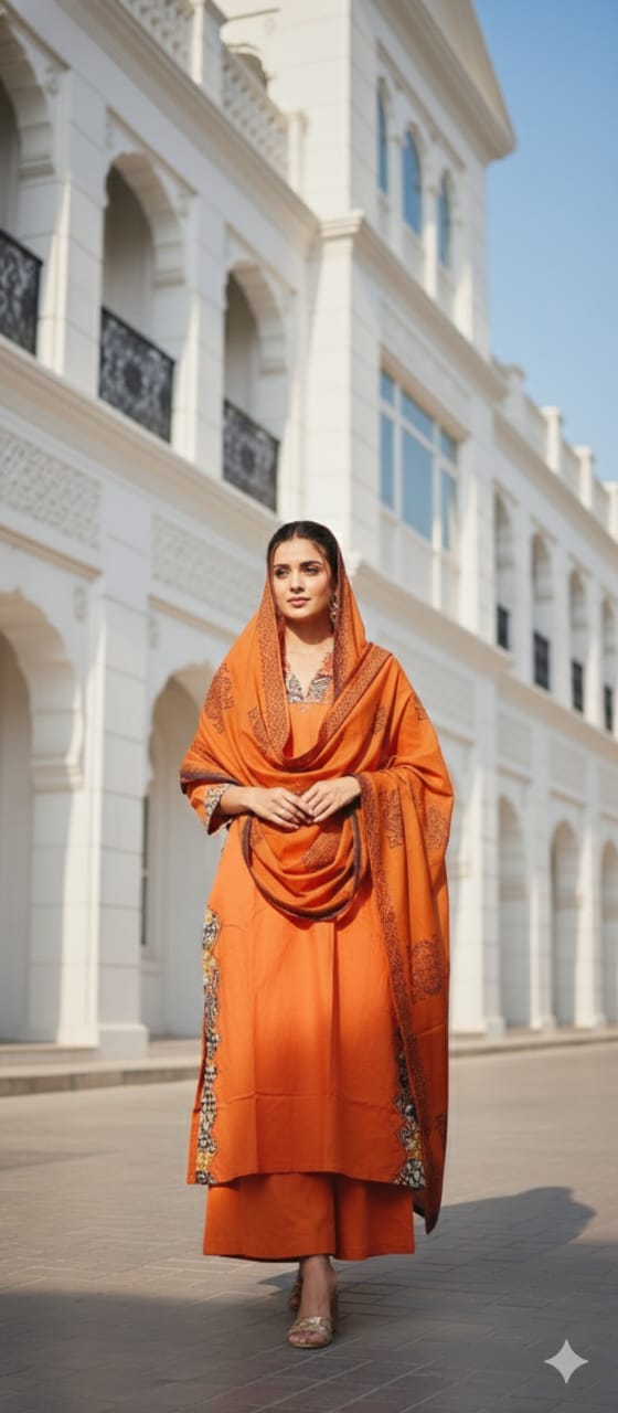 Salwar Set Orange