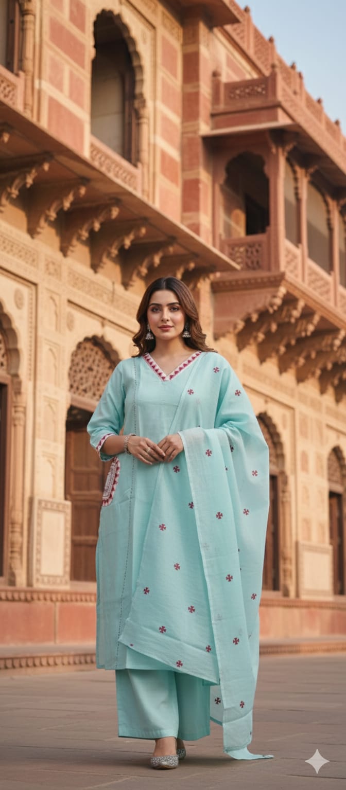Salwar Set Light Blue