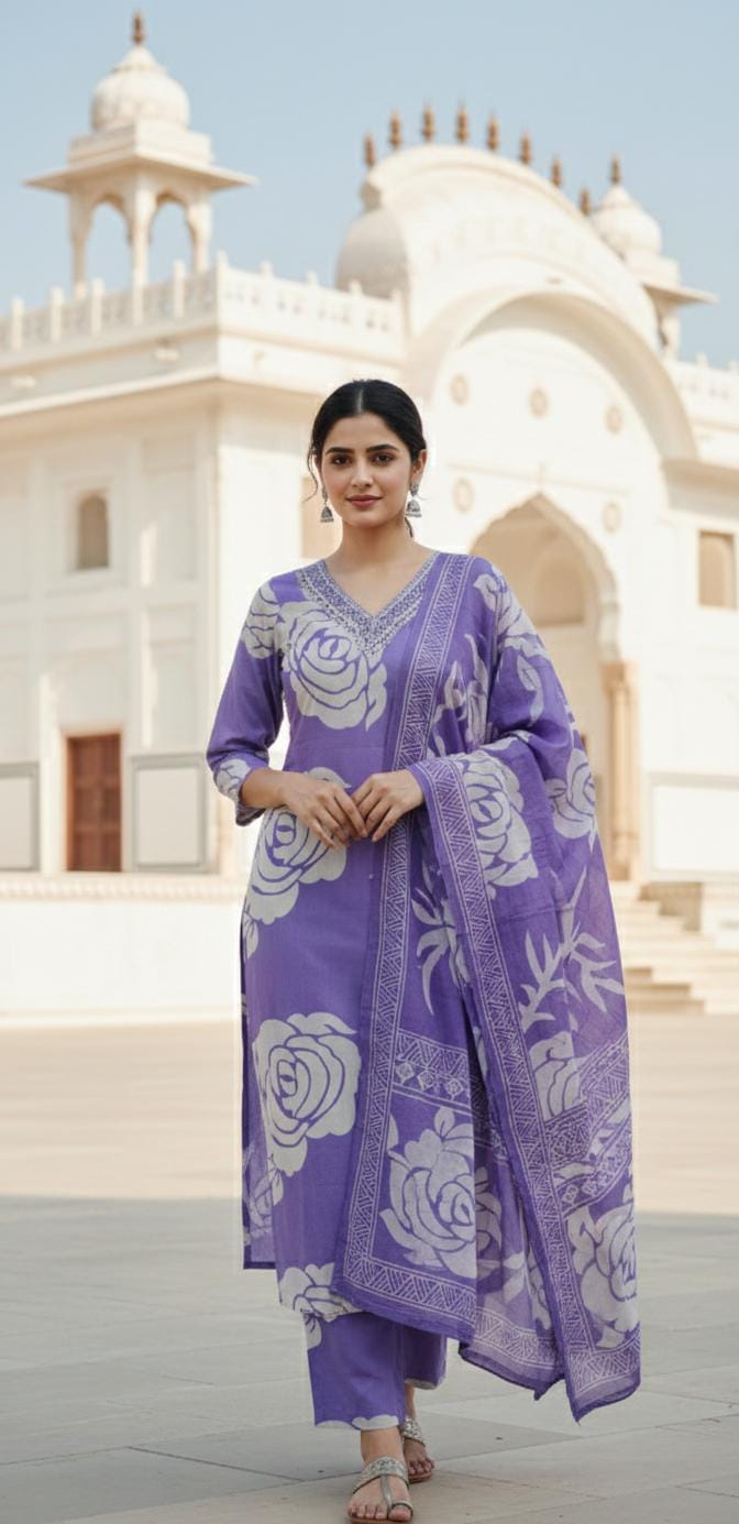 Salwar Set Light Purple