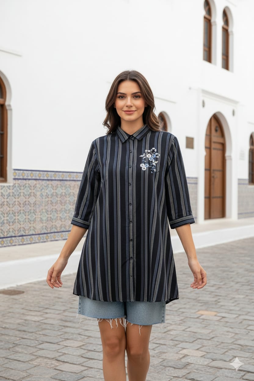 Short Top With Full Buttons