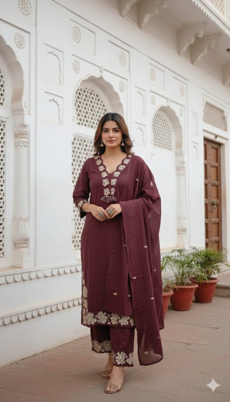 Salwar Set Flower Work 76765