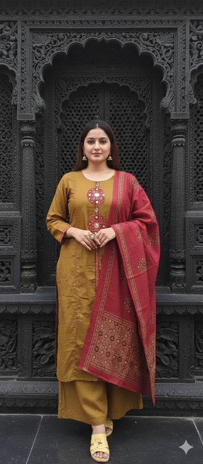 Salwar Set Mirror Work 34435