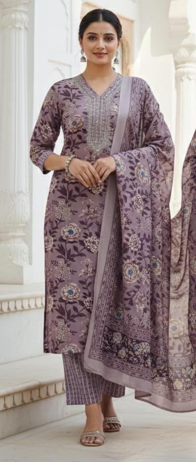Salwar Set Flower Printed 3435