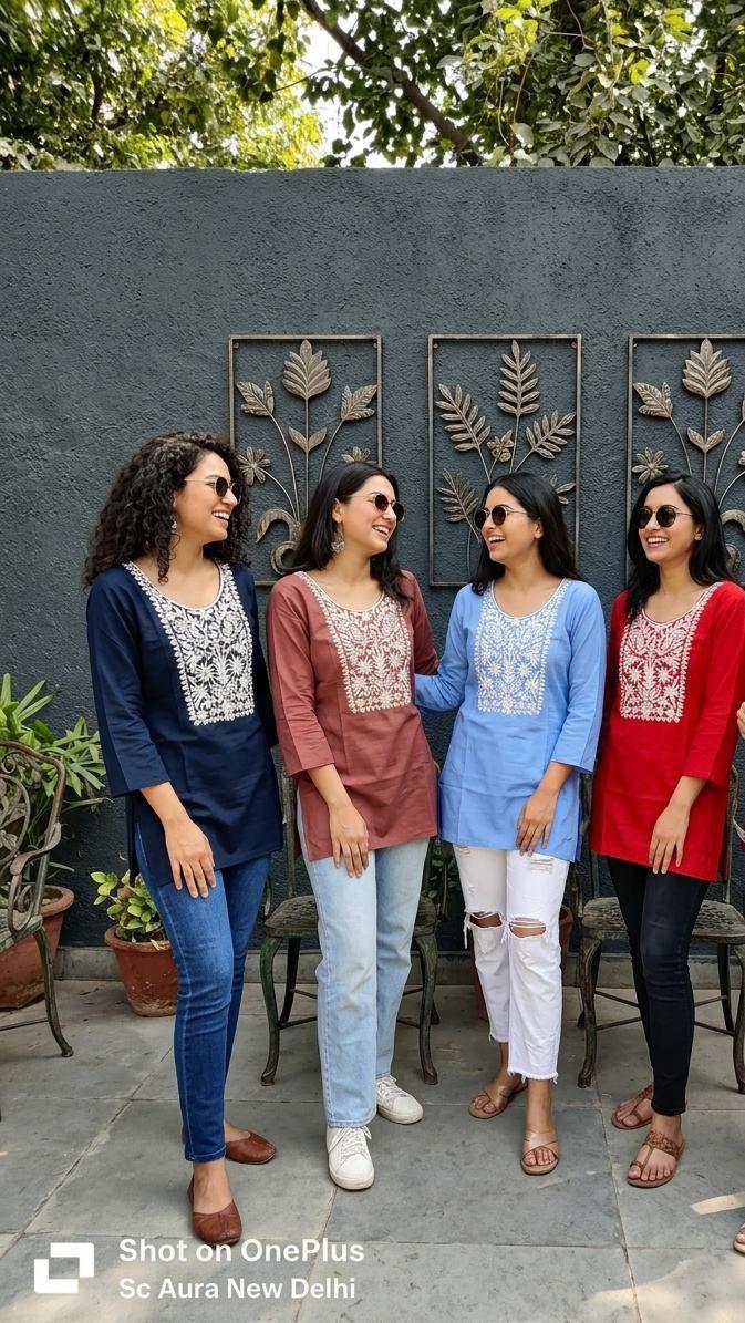 Chikankari  short top  43343