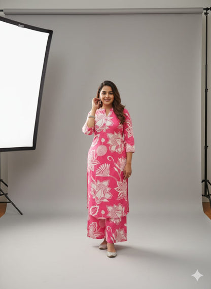 Co Ord Set 26558 RF Beach printed pattern