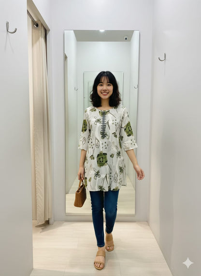 Short Length Tops Printed