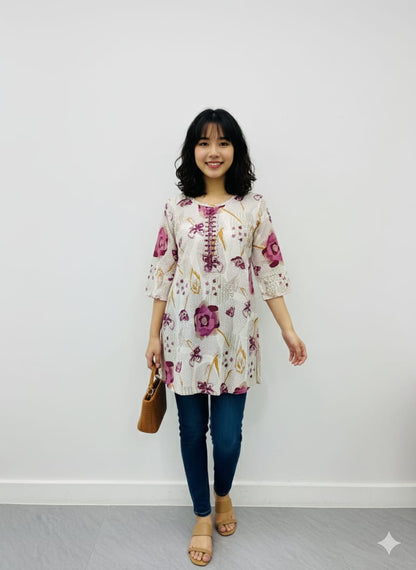 Short Length Tops Printed