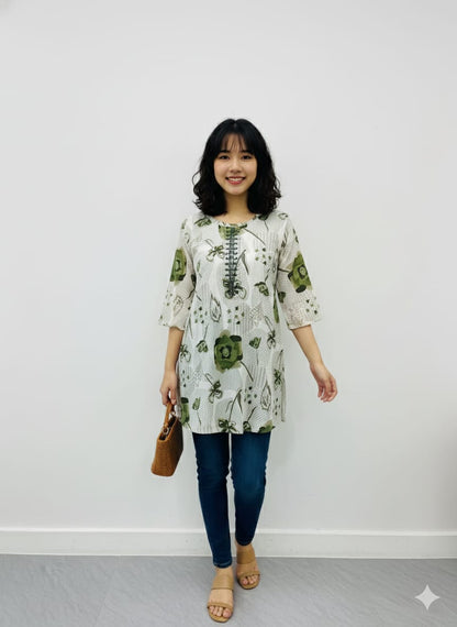 Short Length Tops Printed