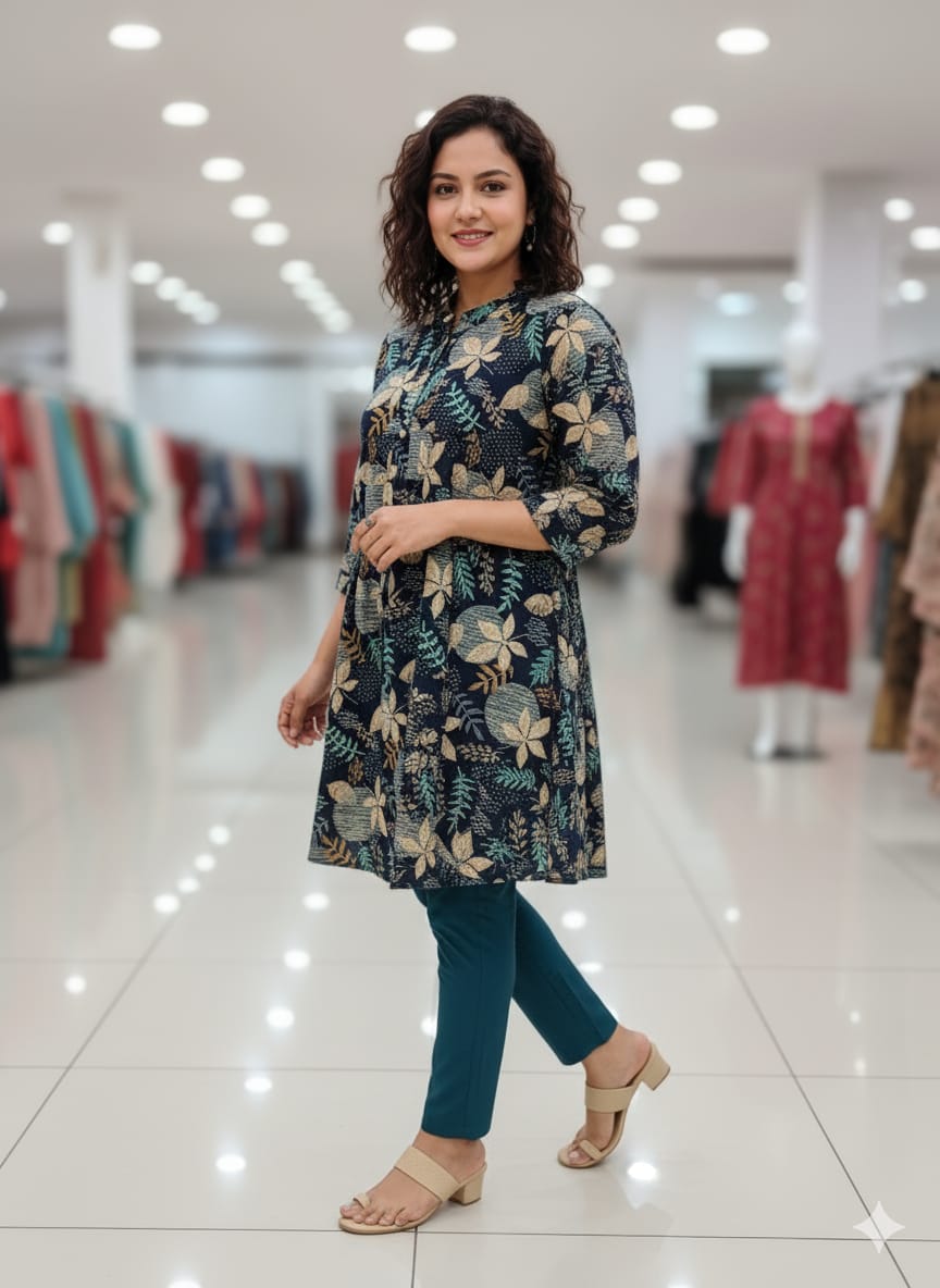 Short Tops Printed Pattern