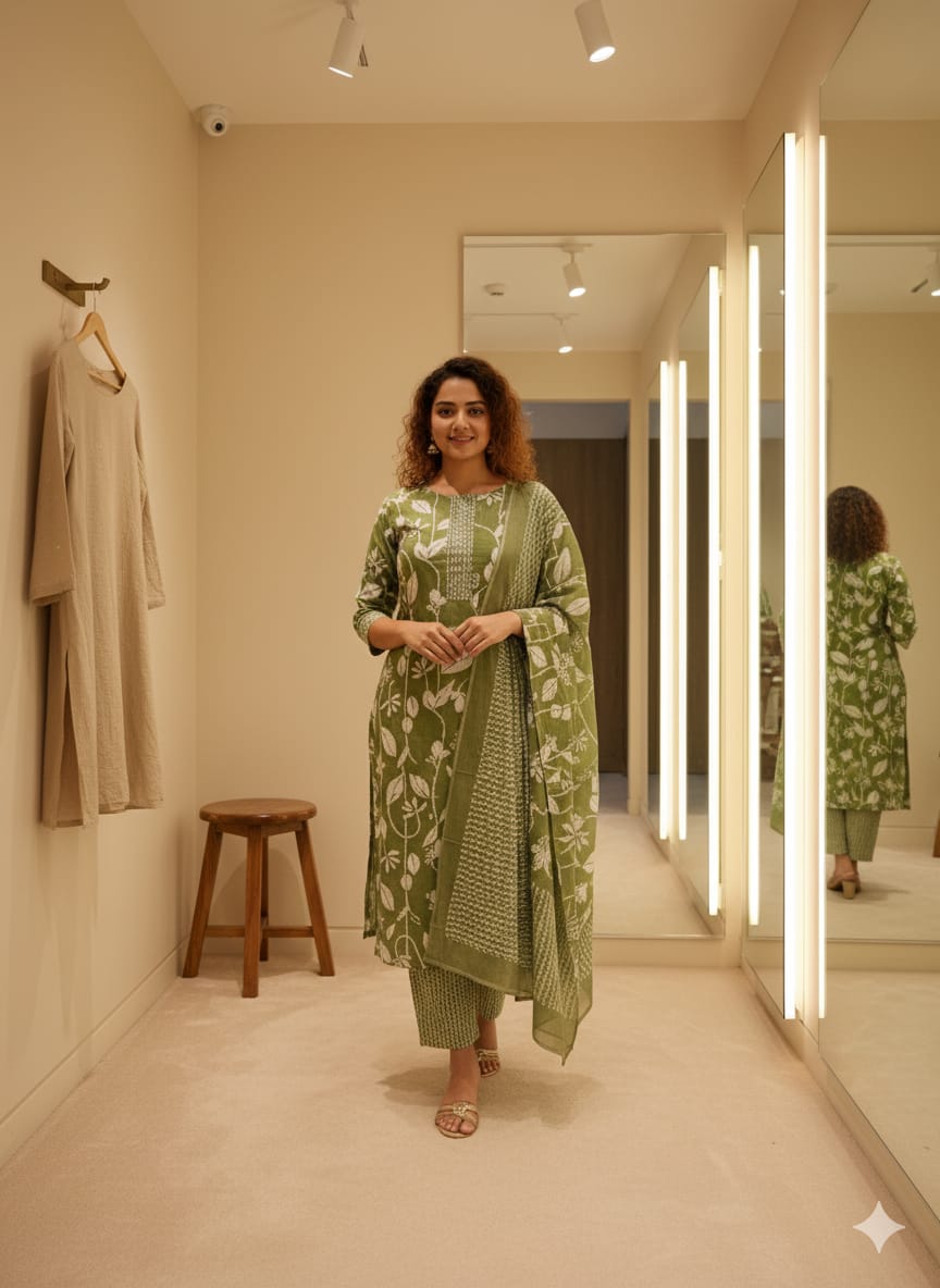 Salwar Set Hand Maid Printed 10480