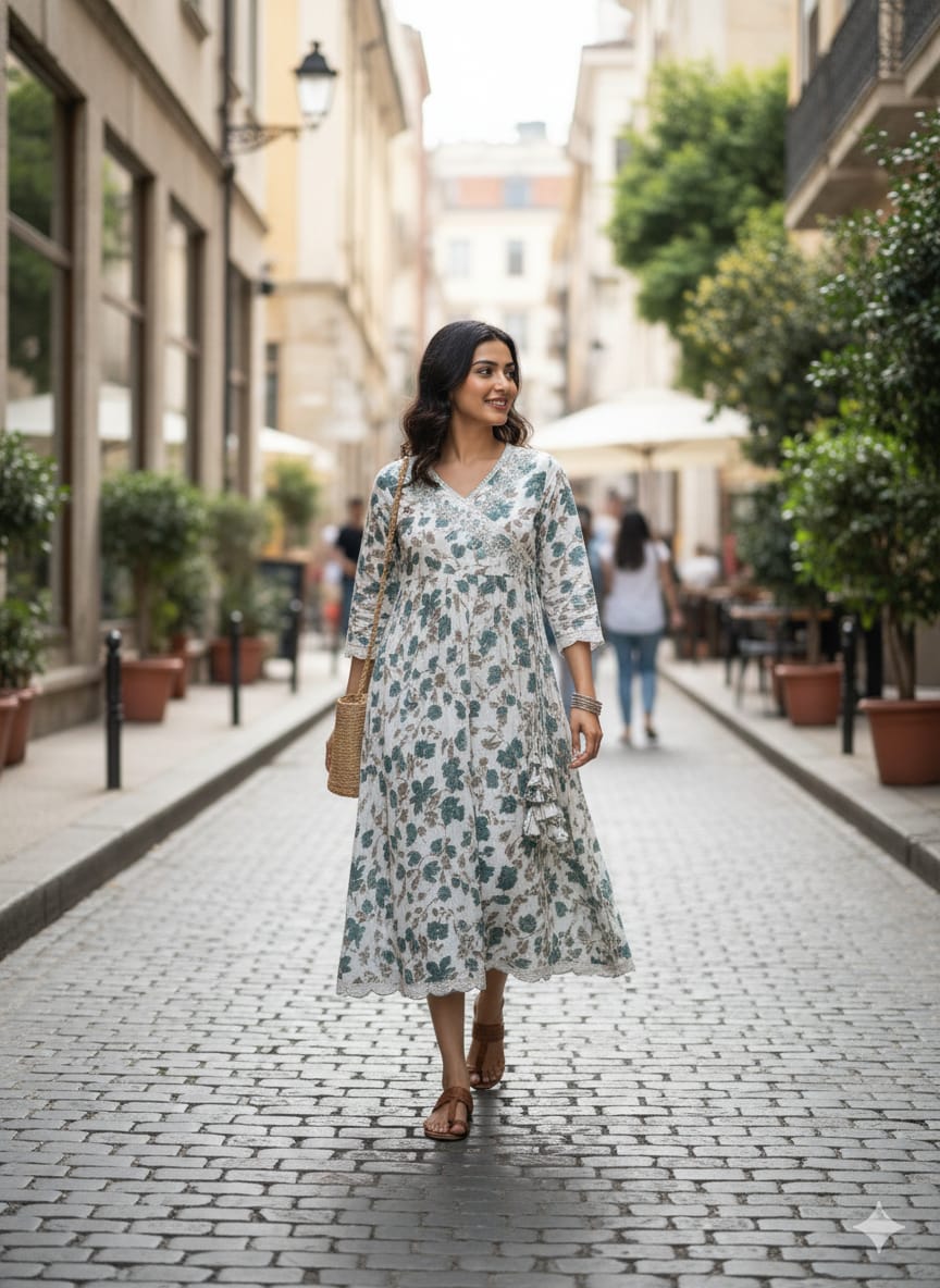 Women Printed Single  Kurta 11001