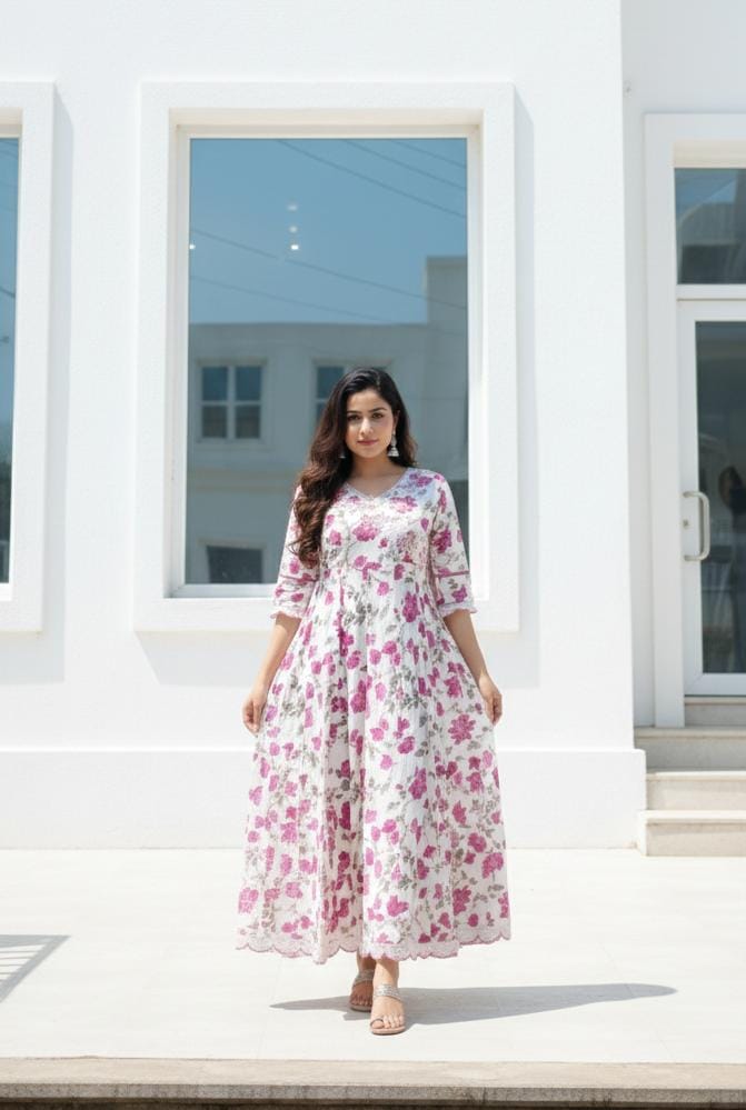 Women Printed Single  Kurta 11001