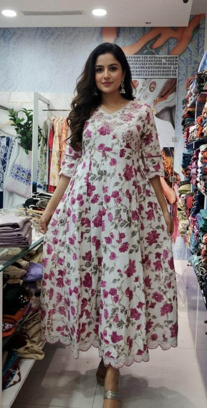 Women Printed Single  Kurta 11001