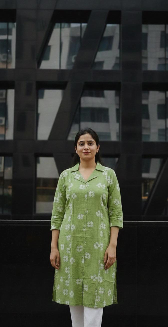 Single Kurti With Neck 00069